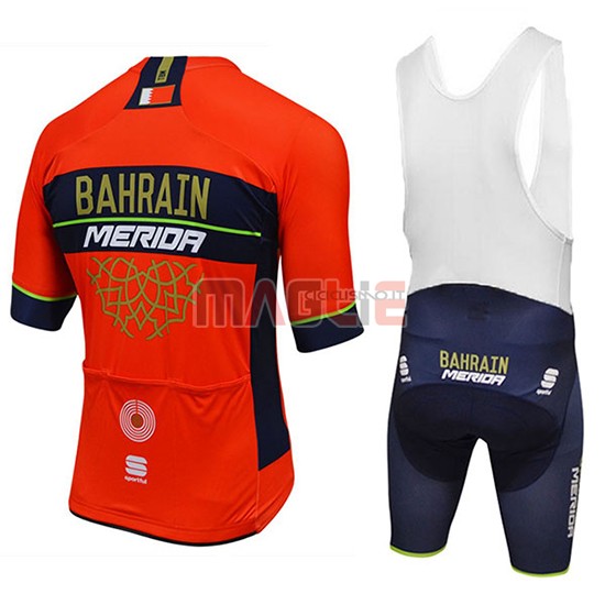 2018 Maglia Bahrain Merida Rosso